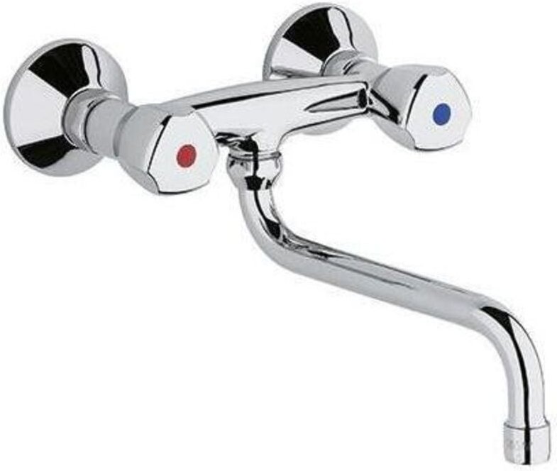 Standard Spültisch-Wandarmatur Ausl. 250mm Kst.-Terralux chrom