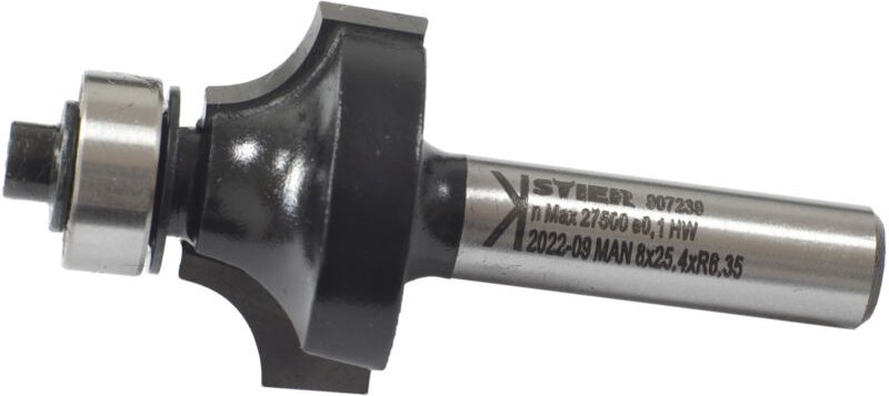 Abrundfräser D25,4 x R6,35 x S8 mm hm (hw) - Stier