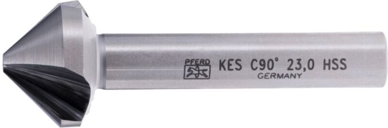 Thumbnail - Hss Kegel-und Entgratsenker 90° ø 23 mm Schaft-Ø 10mm din 335 c - Pferd
