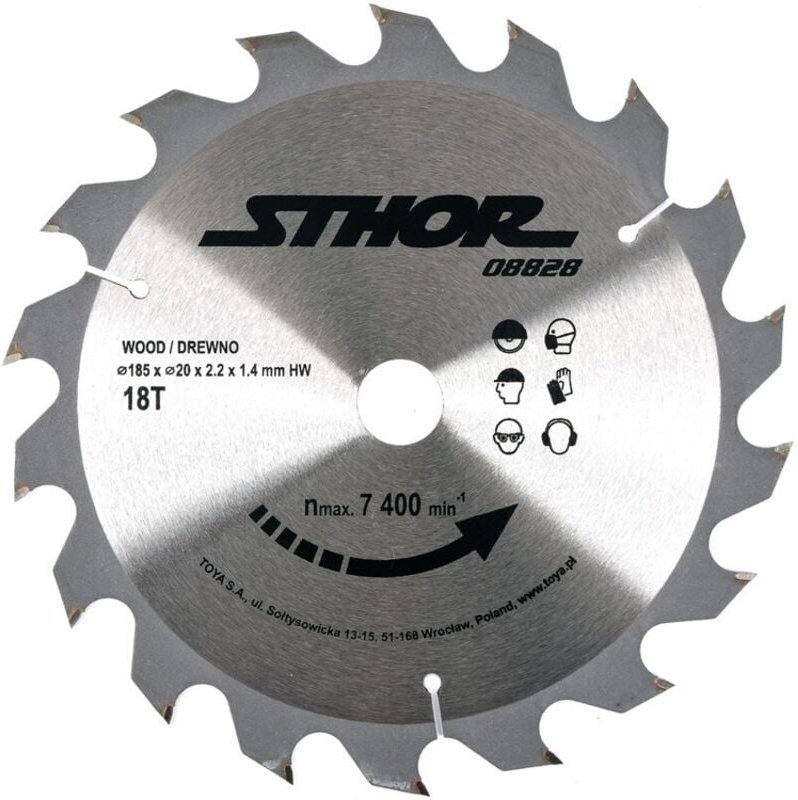 Hartmetall-Kreissägeblatt 185x18x20 08828 Sthor