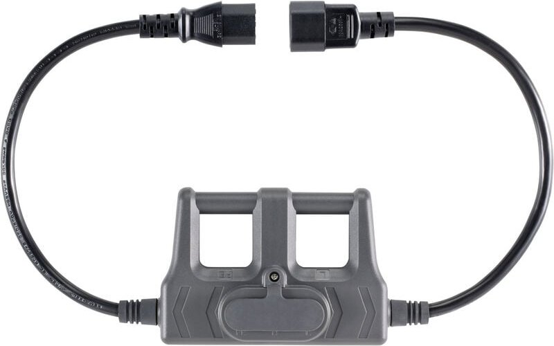 Voltcraft - CAA-1L 10 Messadapter Kaltgeräte-Stecker C14 - Kaltgeräte-Buchse C13 Dunkelgrau