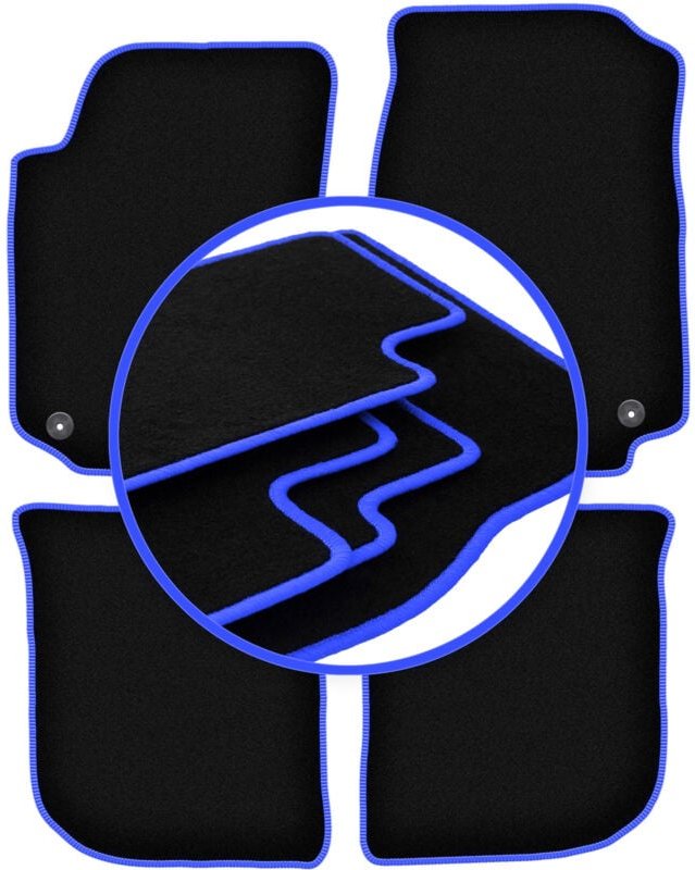 CARLUX-BLUE Autofußmatten für: Audi A6 C4 Limousine, Kombi, Avant (1994-1997)