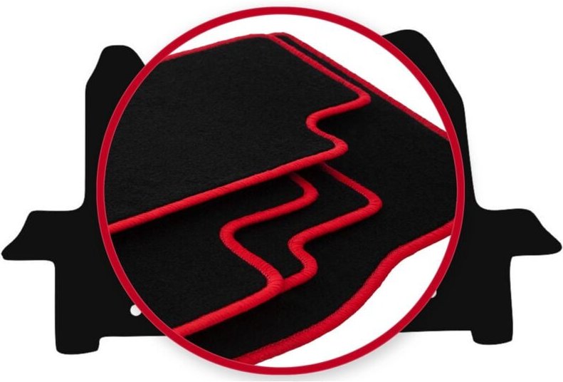 CARLUX-RED Autofußmatten für: Ford Transit Van (2019-)