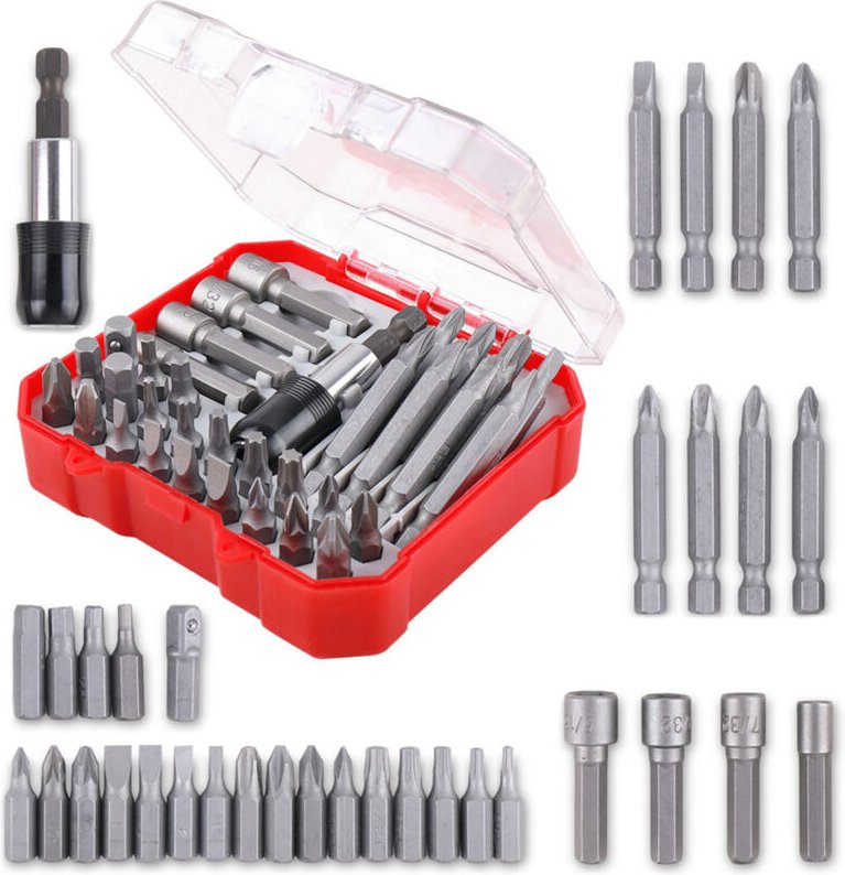 Thumbnail - 34tlg. Schrauberbit Set Extra Hart, Ultrixe, Set (Kreuzschlitz-, Pozidriv-, Hex-, T-, TH-, S-Bit, HEX-Bit, Adapter mit S...
