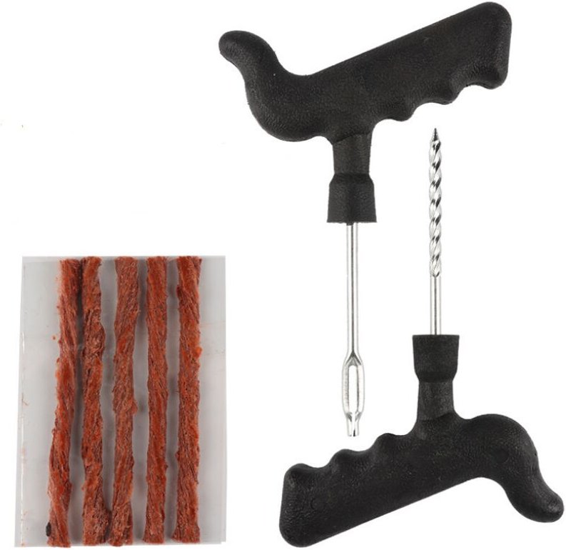 Sollbry - Reparaturset mit Reifenbits, für Reifenpannen an Pkw/Transportern usw. - Reparaturset + Kfz-Nachfüllset (Set m...