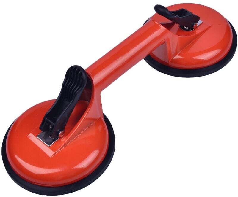 Saugnapf-Heber, robuste Aluminium-Vakuumgriffe, Platten-Saugnapf zum Bewegen von Glas/Bodenspaltfixierer/Fliesen, Pad-He...