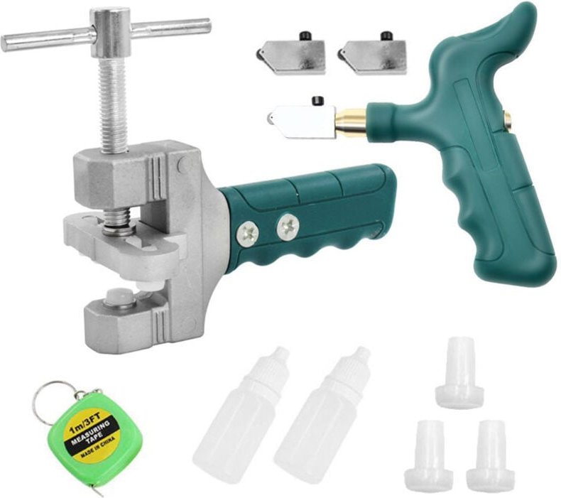 Glasschneider, manuelle Schneidwerkzeuge, Fliesenschneider, 9-teiliges Set, Diamant-Glasschneider, manuelles Fliesenschn...