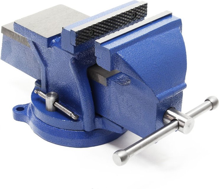 Wiltec Schraubstock Light Duty 150 mm Klemmbacke, Spannwerkzeug mit Amboss für leichte Beanspruchung für Werkbank