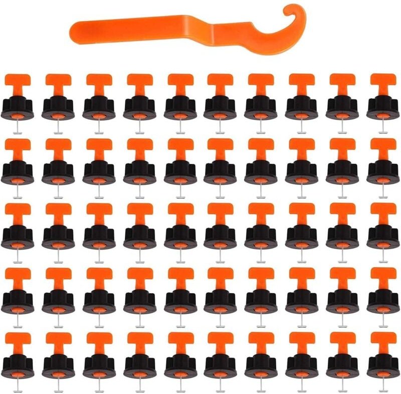 Thumbnail - Shining House - 50er-Pack wiederverwendbares Fliesen-Nivelliersystem für Wand- und Bodenkonstruktionen