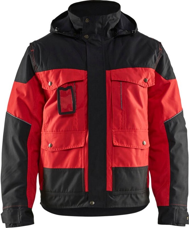 Arbeitsjacke Winter 4886 - Rot/Schwarz XXXL