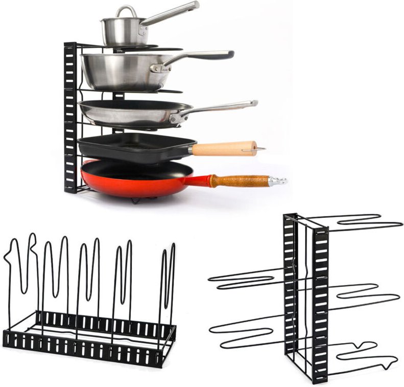 Pfannen Organizer mit 5 Ablagen Topfdeckel Aufbewahrung Küche Topf Regal