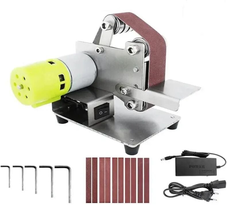 Rosvola - Bandschleifer, Elektrischer Schleifer, 7 Variable Geschwindigkeitsregelung, Einstellbare Min Stationärer Exzen...