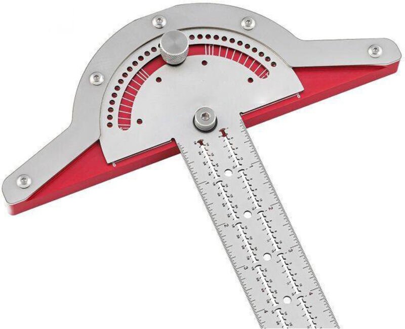 Ahlsen - Einstellbarer Winkel-Zimmerei-Lineal-Goniometer zum Messen von Edelstahl-Winkelmessgeräten(20 Zoll)
