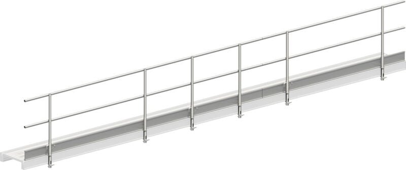 Layher Seitenschutz für Alu-Steg 600 8,00m Länge