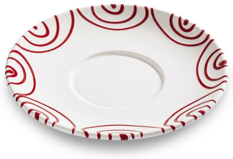 Gmundner Keramik - Rotgeflammt, Unterteller Teetasse Maxima (Ø18cm)