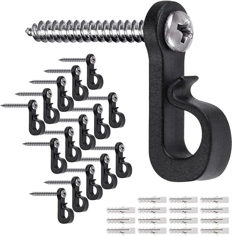 Linghhang - 20er-Pack Weihnachtslichthaken mit Schrauben für Lichterketten im Innen- und Außenbereich