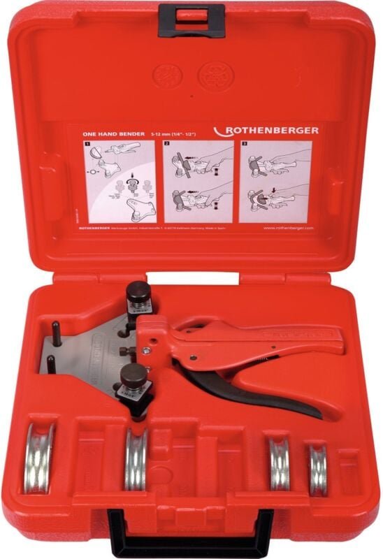 Tube bender Set, 1/4-5/16-3/8-1/2" - 24134 - Rothenberger