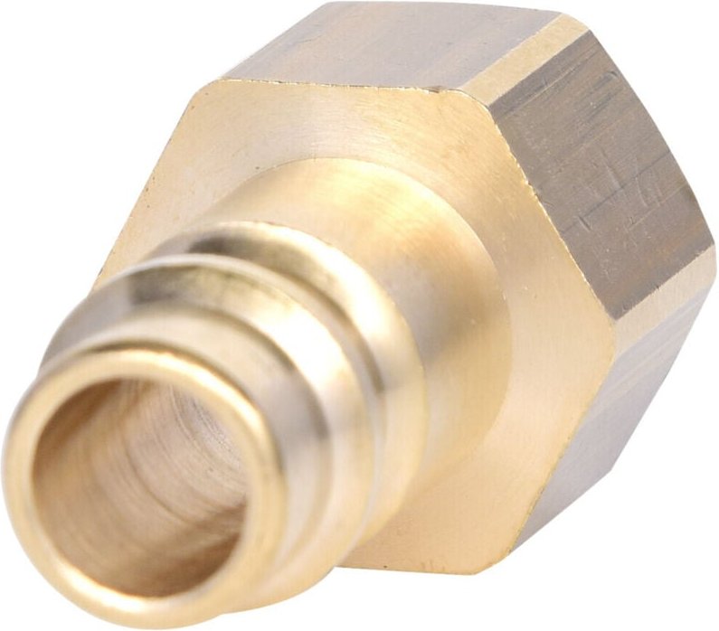 Messing-Stecknippel mit Innengewinde, G1/4'IG