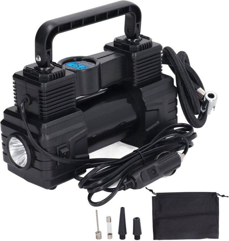 Thumbnail - Eosnow - Car Tire Inflator 120psi Luftkompressor Digitaler Druckmessstufe Tragbare Pumpe mit led -Licht 12V