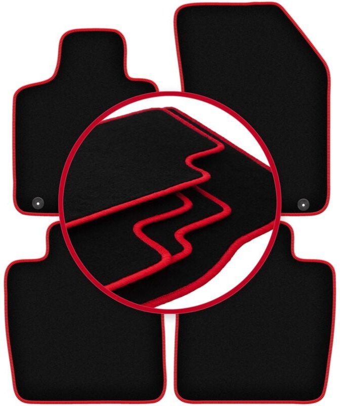 CARLUX-RED Autofußmatten für: DS. 9 Limousine (2020-)
