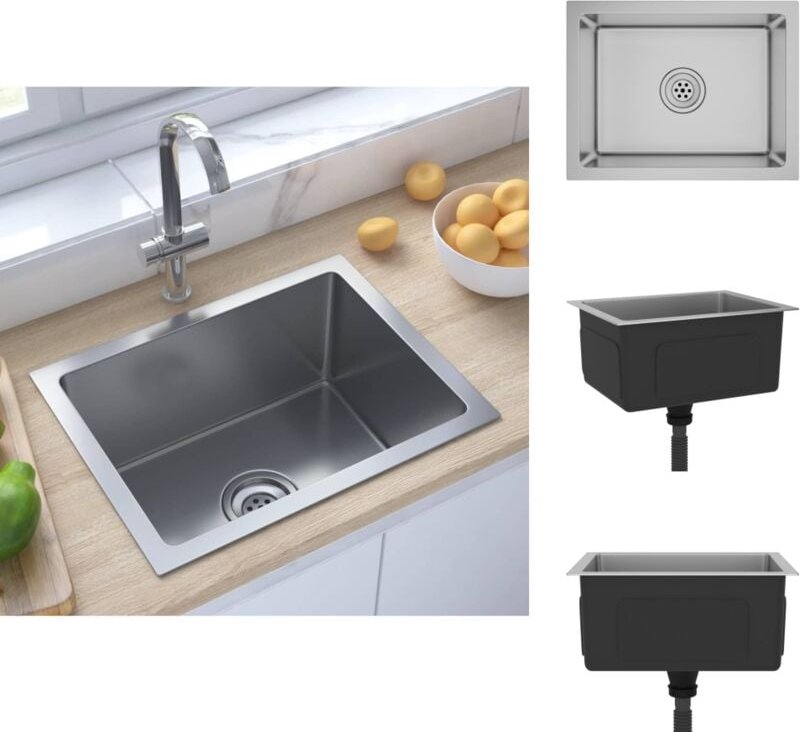 Vidaxl - Küchenspülen & Spülbecken - Living Handgemachte Einbauspüle Edelstahl - Silber