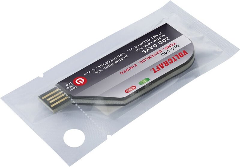 VC-11576730 DLS-200 Temperatur-Datenlogger Messgröße Temperatur -30 bis 70 °c Einw - Voltcraft