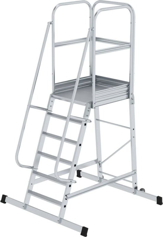 Günzburger Steigtechnik - Plattformleiter mit Rollen 6 Stufen - 303106