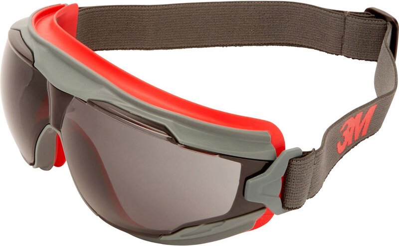Goggle Gear 500 GG502SGAF Vollsichtbrille mit Antibeschlag-Schutz Rot, Grau en 166 din 166 - 3M