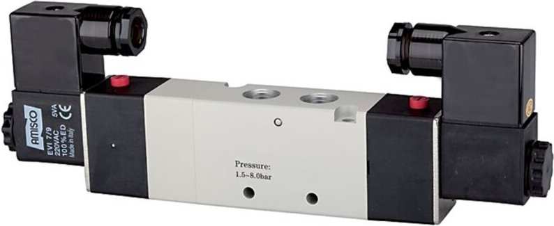 5/3-Wegeventil elektropneum. Mitte entlüftet, M5, 230 v, 50 Hz - Riegler