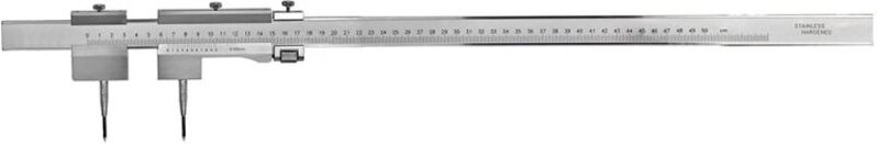 Stangenzirkel mit Feineinstellung mit hm Spitzen flacher Stange 3000 mm