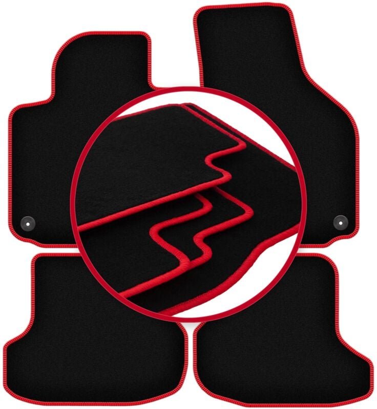 CARLUX-RED Autofußmatten für: Volkswagen Golf VI Cabrio (2011-2016)