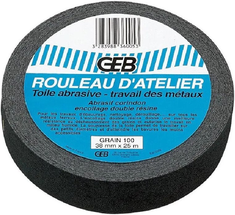 Werkstattrolle 25m Korn 100g