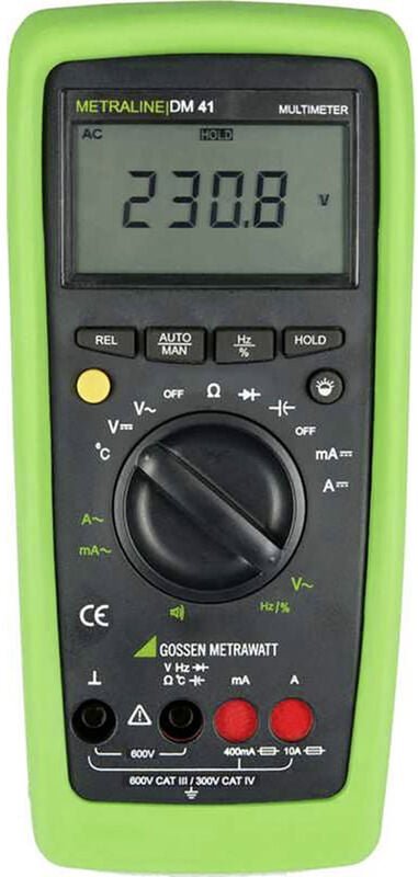 Metraline dm 41 Hand-Multimeter digital cat iii 600 v, cat iv 300 v Anzeige (Coun - Gossen Metrawatt