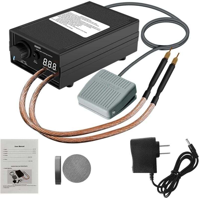 Ulisem 8000 W einstellbares Akku-Punktschweißgerät, DIY-Kit, Hochleistungs-Tragbares Nickel-Punktschweißgerät für Punkts...