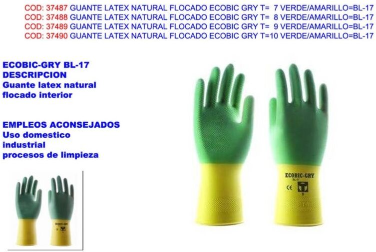 Sulfatar Nitril-Latex-Chemikalienhandschuh Ecobic Grey T-7BL-17 3L