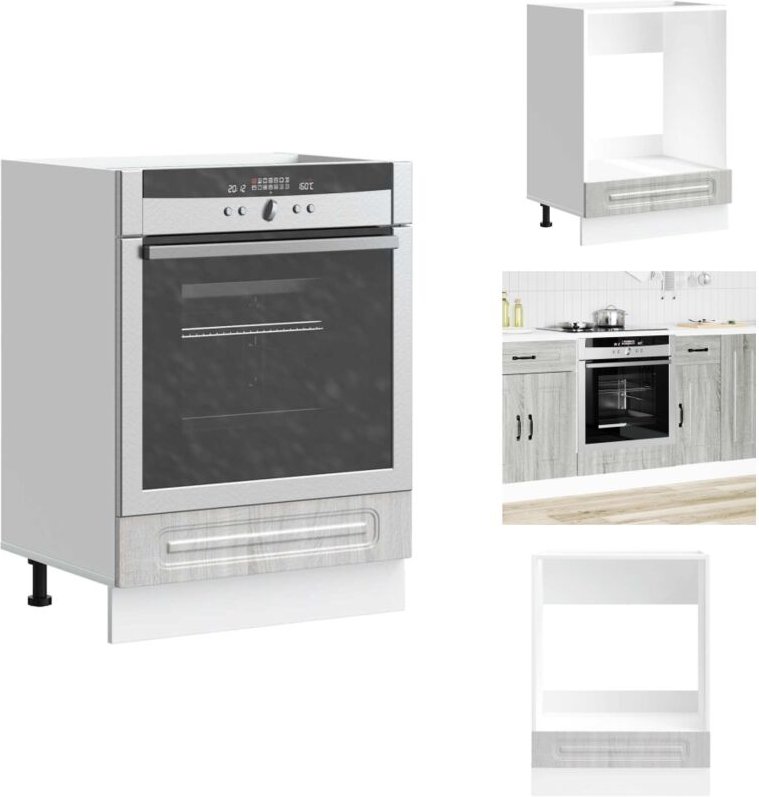 Herdumbauschrank Kalmar Grau Sonoma Holzwerkstoff - Herdumbauschrank - Herdumbauschränke - Backofenschrank - Küchenofens...