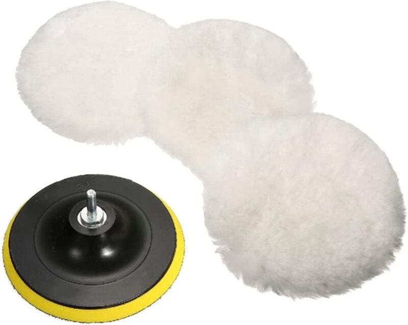 Thumbnail - CSPARKV Professionelles 5-teiliges 6-Zoll-150-mm-Polierpad-Set mit M14-Bohrer-Adapter zum Schleifen, Polieren, Wachsen u...