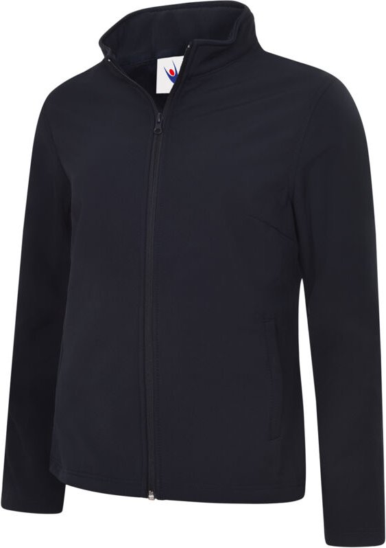 Thumbnail - Damen Classic Full Zip Softshelljacket Marineblau XS 325 g/m² 10.000 mm Wassersäule