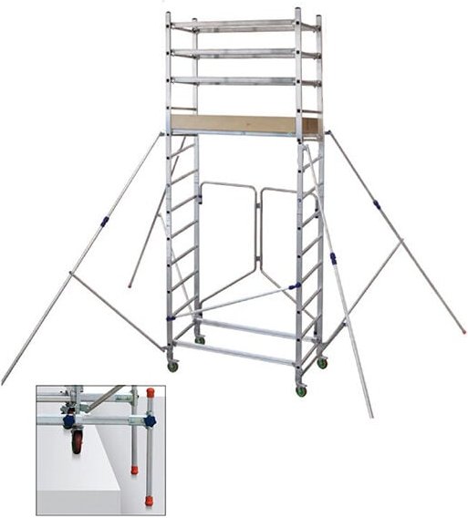 Matisère - klappbare Rollgerüst mit Stufenausgleich - max. Arbeitshöhe 4.80m - AL410/P/ALT-LIV