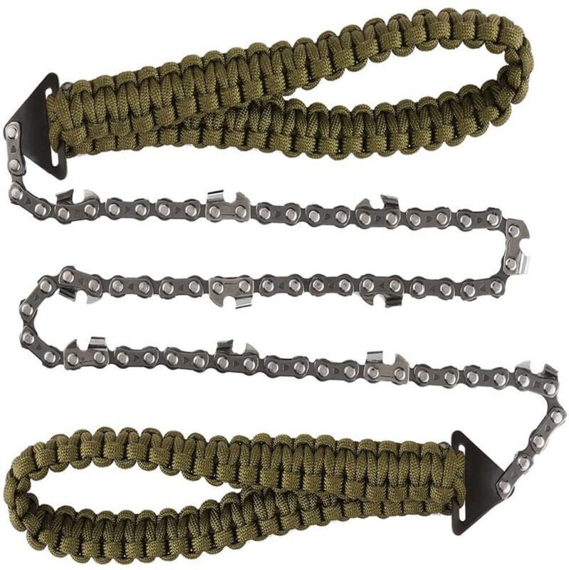 Thumbnail - Klappbare Kettensäge – Tasche mit Paracord-Griff, klappbare Kettensäge, Handsäge, Outdoor-Notfall-Überlebensausrüstung f...