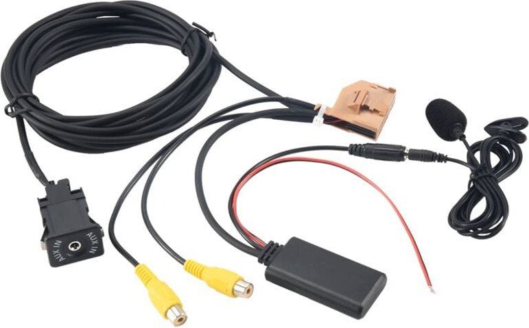 Tlily - 12V mmi 2G Auto Bluetooth aux Kabel Adapter Musik Audio Mic für A6 A8 2006-2008 J523 Nur AV1 AV2 modus