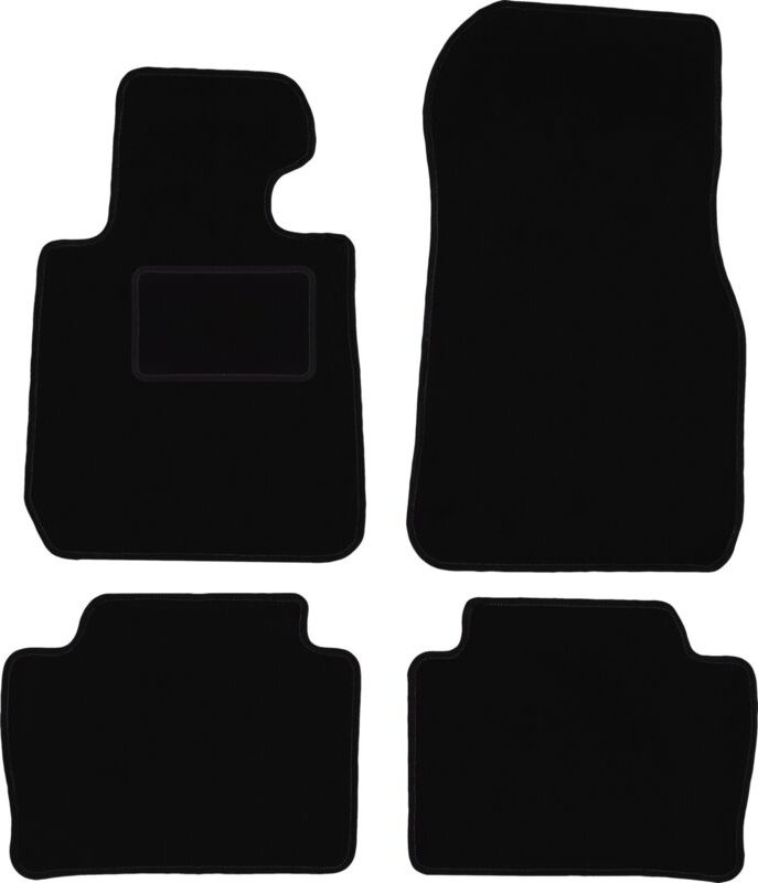 Schwarze Velours-Fußmatten für: BMW 3 F30 Limousine (2011-2018)