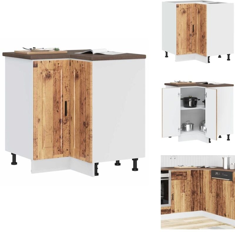 Küchen-Eckunterschrank Porto Altholz-Optik Holzwerkstoff - Kücheneckunterschrank - Kücheneckunterschränke - Eckunterschr...