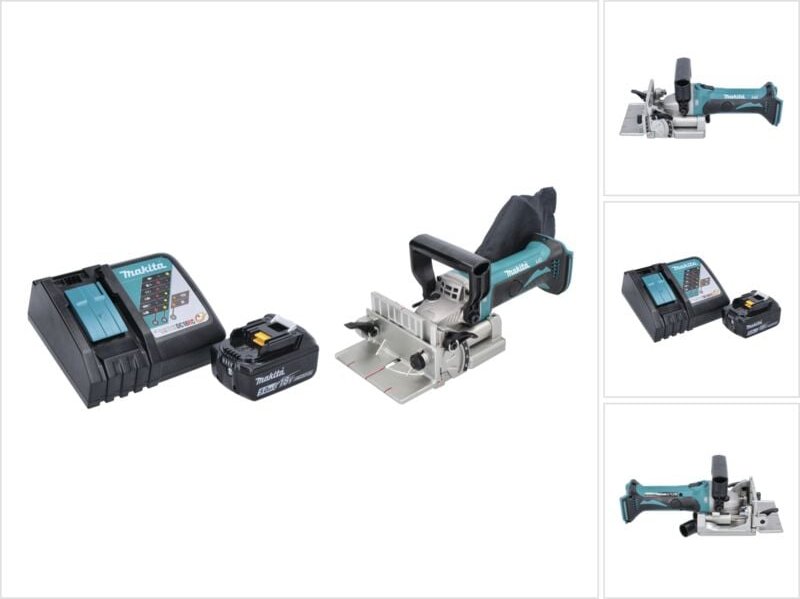 Thumbnail - Makita - dpj 180 RT1 Akku Nutfräse 18 v 100 mm + 1x Akku 5,0 Ah + Ladegerät