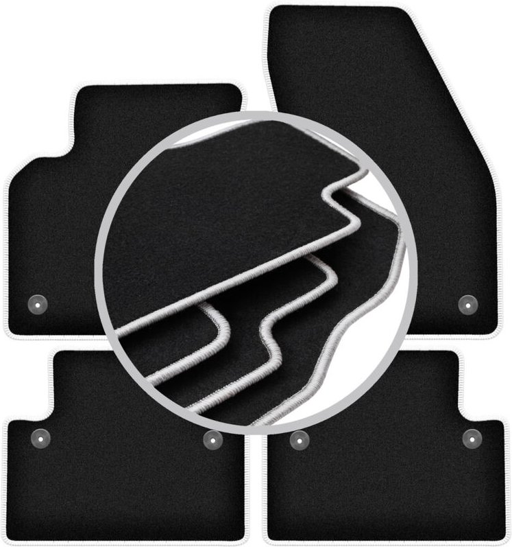 CARLUX-SILVER Autofußmatten für: Volvo S40 II Limousine (2004-2012)