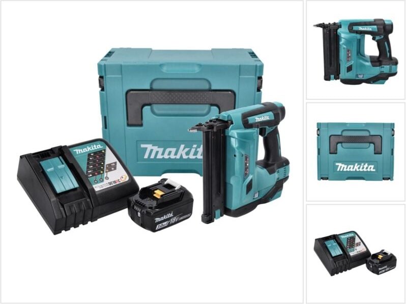 Dbn 500 RF1J Akku Stauchkopfnagler 18 v 15-50 mm + 1x Akku 3,0 Ah + Ladegerät + Makpac - Makita