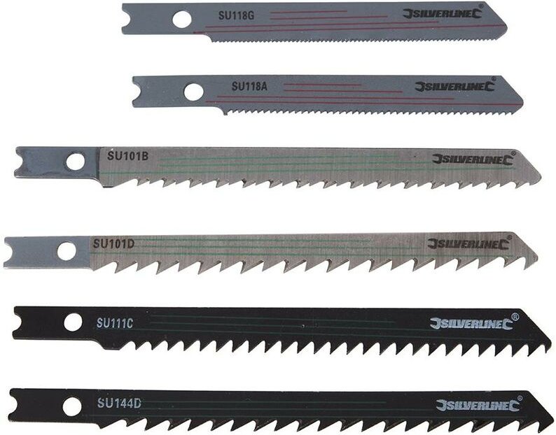 Silverline - Stichsägeblätter mit Universalschaft, 30-tlg. Satz 30-tlg., für Holz u. Metall