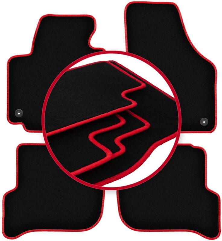 Thumbnail - CARLUX-RED Autofußmatten für: Volkswagen Golf Plus Minivan (2005-2014)