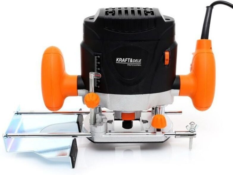 Kraft&Dele Oberfräse 1900W mit 5-stufiger Geschwindigkeitsregelung und Maximale Schnitttiefe: 52mm Kantenfräse Holzfräse...