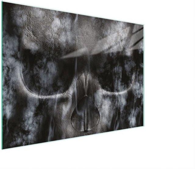 Glasschneidebrett 30x22 Totenkopf